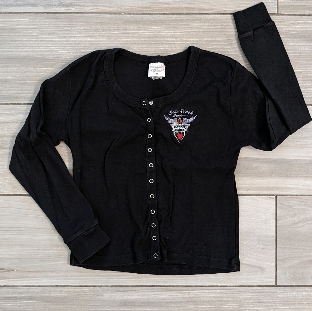 Vintage Bike Week Daytona 2001 Long Sleeve Shirt with Buttons